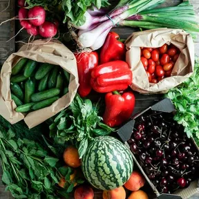 Stockfoto van biologische groenten